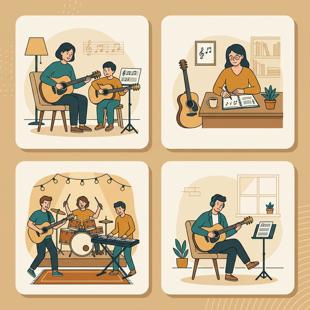 Different scenarios for using Guitar Chords